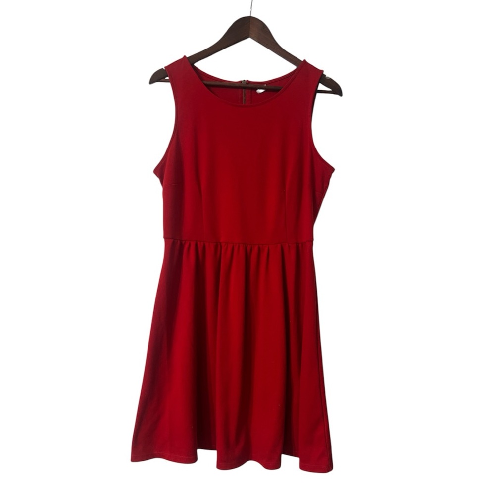 Old Navy Red Sleeveless Fit-and-Flare Dress